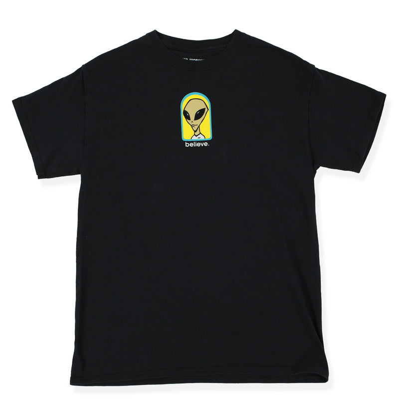 Vintage Alien Workshop Believe Tee Black FRONT