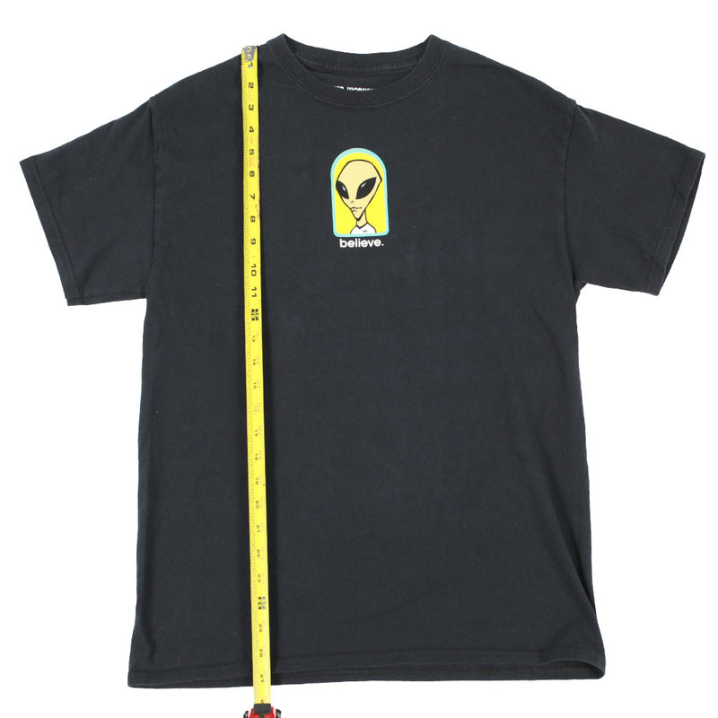 Vintage Alien Workshop Believe Tee Black Length Measurement