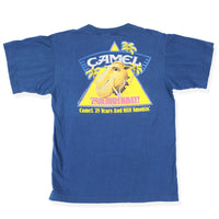 Vintage Camel Cigarettes Smokin' Joe Tee Blue BACK