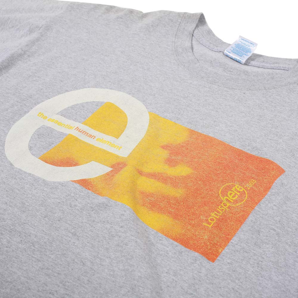 Vintage Essential Human Element Tee Ash Grey Front Detail