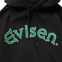 EVISEN ARCH LOGO HOODIE BLACK DETAIL