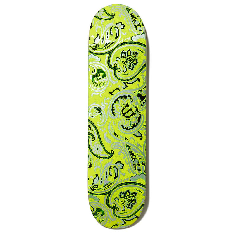 Evisen PAISLEY NEON YELLOW Skateboard Deck FRONT