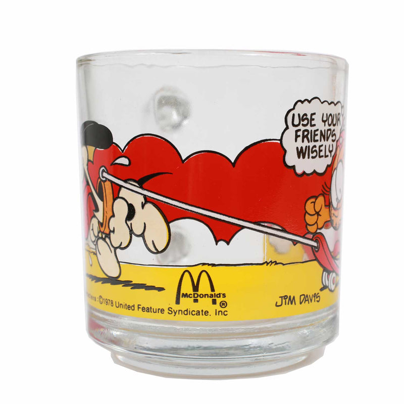 GARFIELD USE YOUR FRIENDS GLASS MUG SIDE