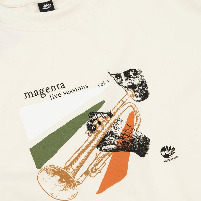 Magenta Skateboards SESSIONS TEE NATURAL Detail