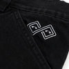 Magenta Skateboards Ledge Denim Pants Black FRONT POCKET EMBROIDERY DETAIL EYES