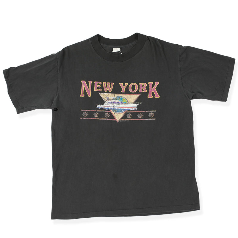 Vintage New York Yacht Tee Black FRONT