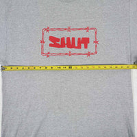 Vintage Shut Skateboards Tee Grey WIDTH MEASUREMENT