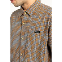 Theories AVIGNON Flannel BUTTON UP SHIRT APRICOT Model Detail