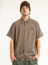 Theories AVIGNON Flannel BUTTON UP SHIRT APRICOT Model Front