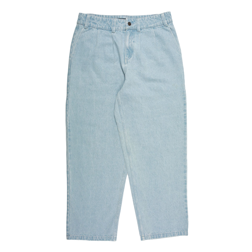 Theories BELVEDERE PLEATED DENIM TROUSERS Lightwash Blue front