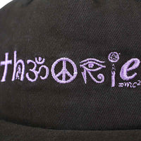 Theories COEXIST Snapback Denim Hat Washed Black DETAIL