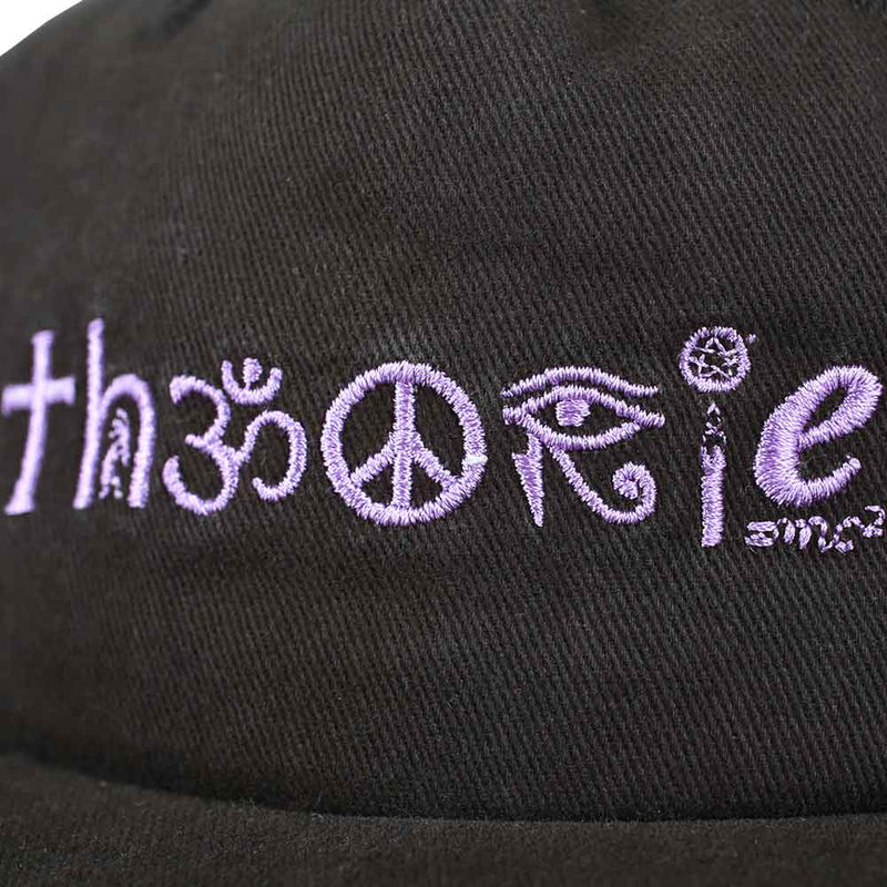 Theories COEXIST Snapback Denim Hat Washed Black DETAIL