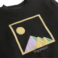 Theories Giza Applique Crewneck Black DETAIL