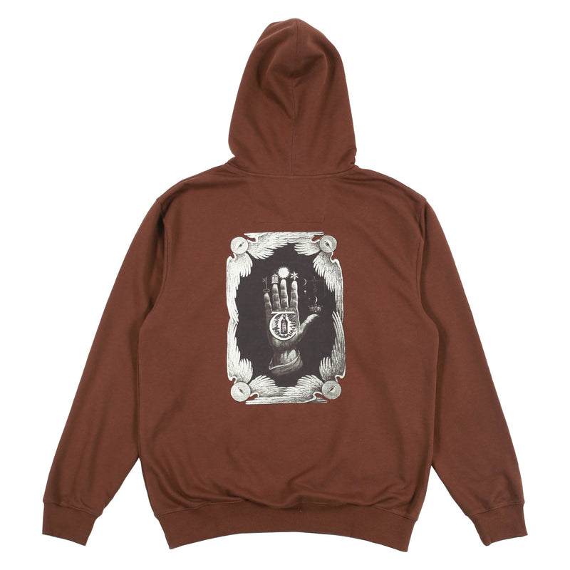 Theories HAND OF THEORIES PULLOVER HOODIE BURNT ORANGE BACK