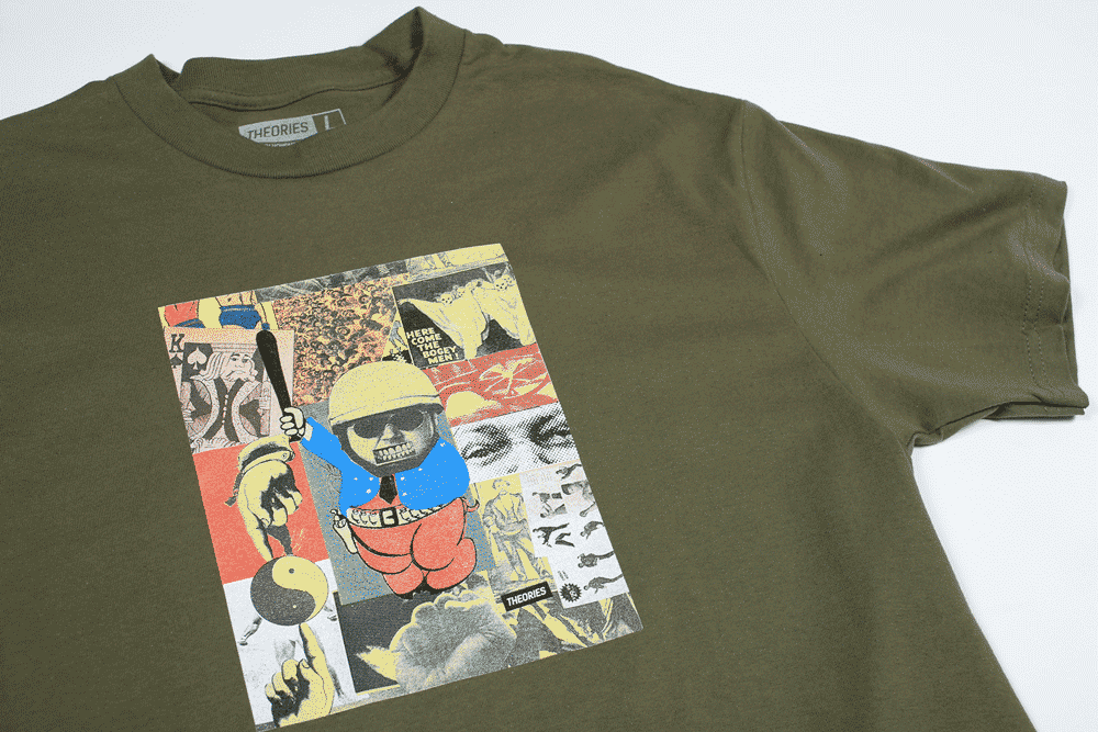 Theories Law & Order Tee Olive DETAIL