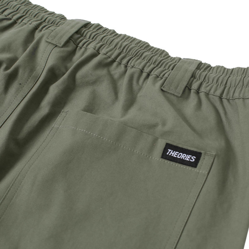 Theories STAMP LOUNGE SHORTS GREEN BACK DETAIL
