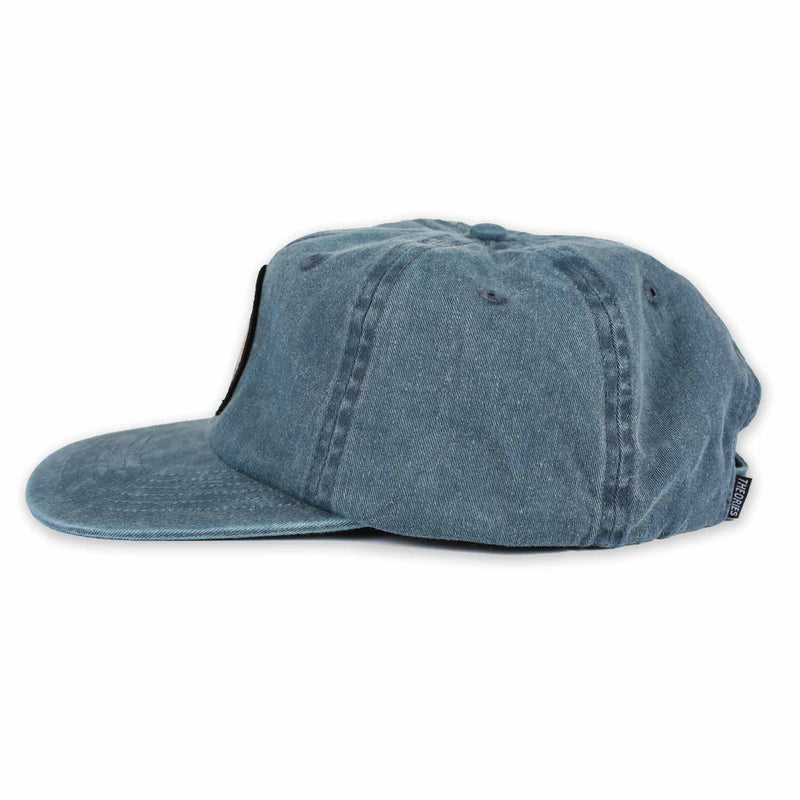 Theories OASIS Snapback Hat Washed INDIGO SIDE PROFILE