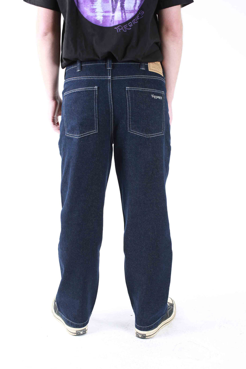 Theories Pavillion Jeans Raw Indigo MODEL  BACK