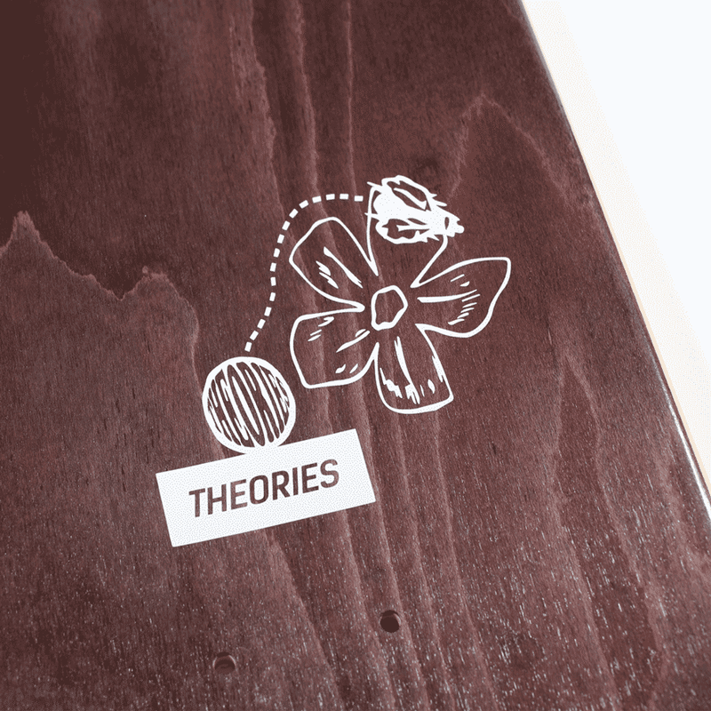 THEORIES POLLINATE SKATEBOARD DECK TOP DETAIL