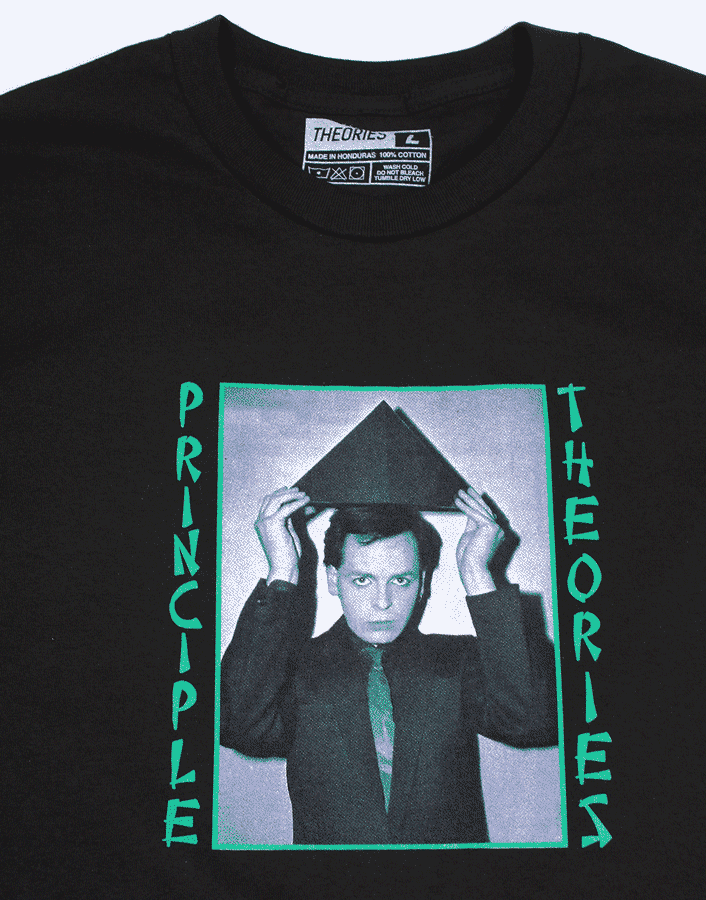 Theories PRINCIPLE TEE BLACK FRONT DETAIL