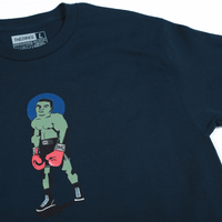 Theories Punchout Tee Navy Graphic Detail