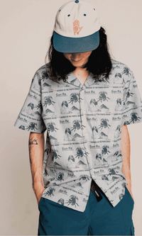 Theories Purple Moon Vacation Shirt Slate