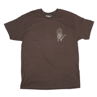 THEORIES RASPUTIN TEE MOCHA FRONT