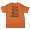 Traffic Skateboards BE HERE NOW TEE TEXAS ORANGE BACK