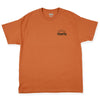 Traffic Skateboards BE HERE NOW TEE TEXAS ORANGE FRONT