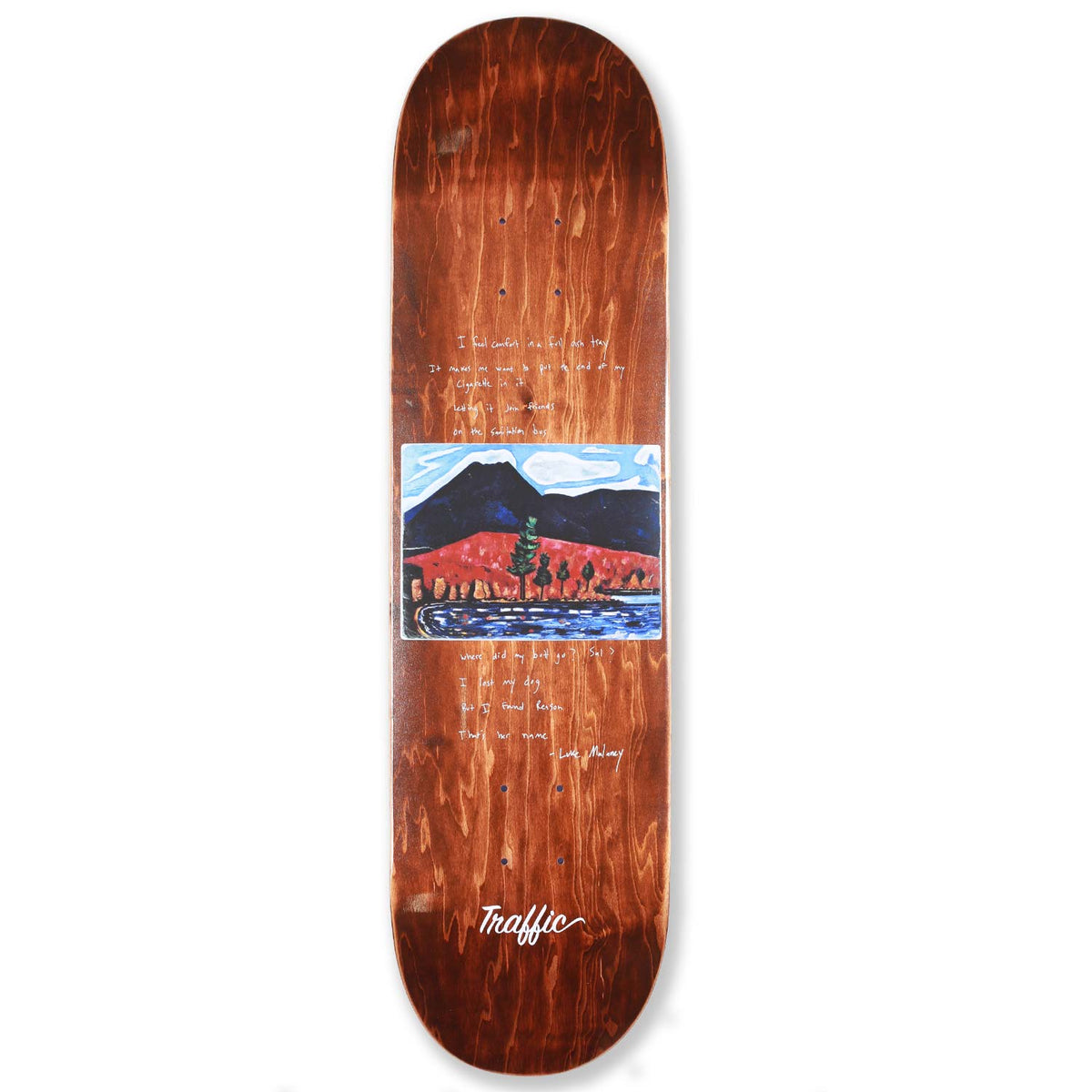 Traffic Skateboards MALANEY MOUNT KATAHDIN Skateboard Deck FRONT