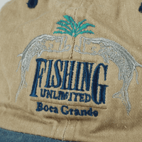 Vintage Boca Grande Fishing Unlimited Hat Khaki