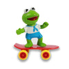 Vintage Baby Kermit Skateboarding Toy 1986