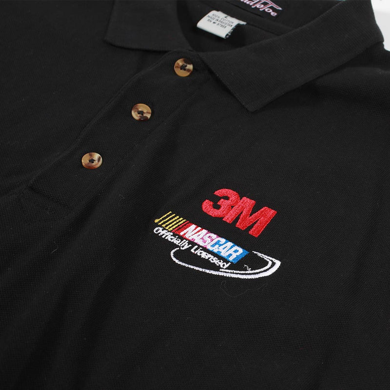 Vintage 3M Nascar Polo Black L DETAIL