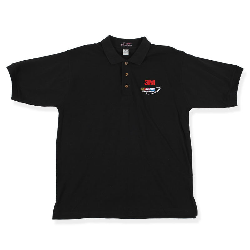 Vintage 3M Nascar Polo Black L FRONT