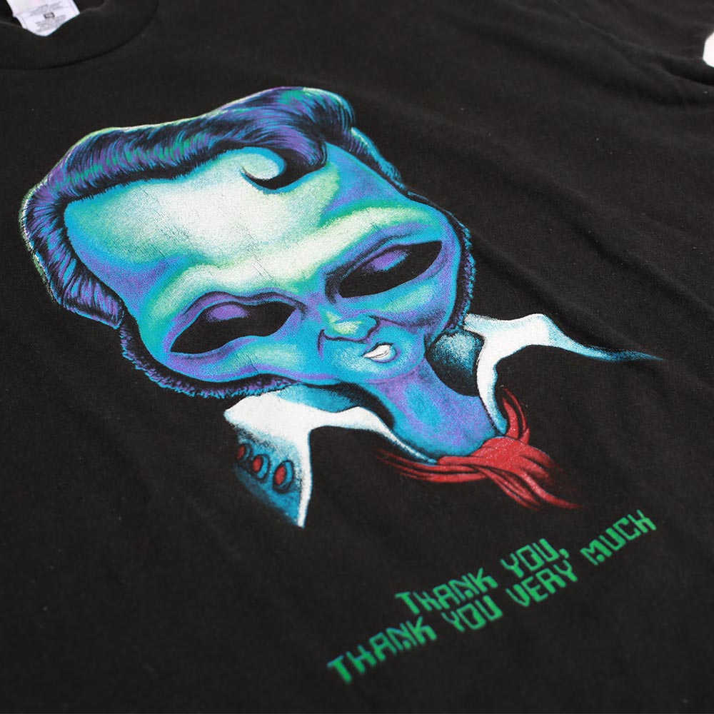 Vintage Alien Elvis Tee Single Stitch Black XL detail
