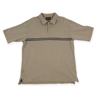 Vintage Eddie Bauer Striped Polo Tan XL-TALL FRONT