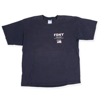 VINTAGE FDNY TEE NAVY FRONT