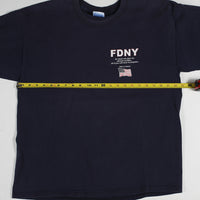 VINTAGE FDNY TEE NAVY CHEST MEASUREMENT