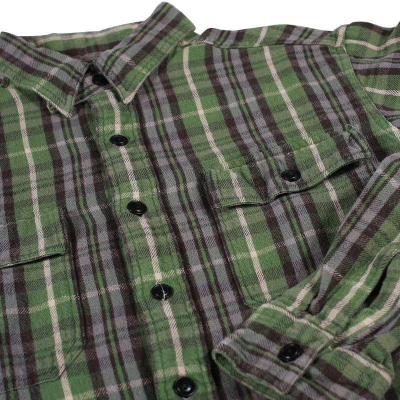 Vintage RLX Flannel shirt Green Front Detail