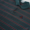 Vintage Izod Striped Polo Green/Red Large Detail