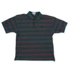 Vintage Izod Striped Polo Green/Red Large Front