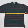 Vintage Izod Striped Polo Green/Red Large Width