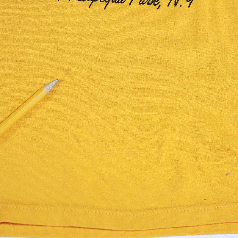 Vintage Massapequa Park, NY Tee Yellow XL STAIN 2