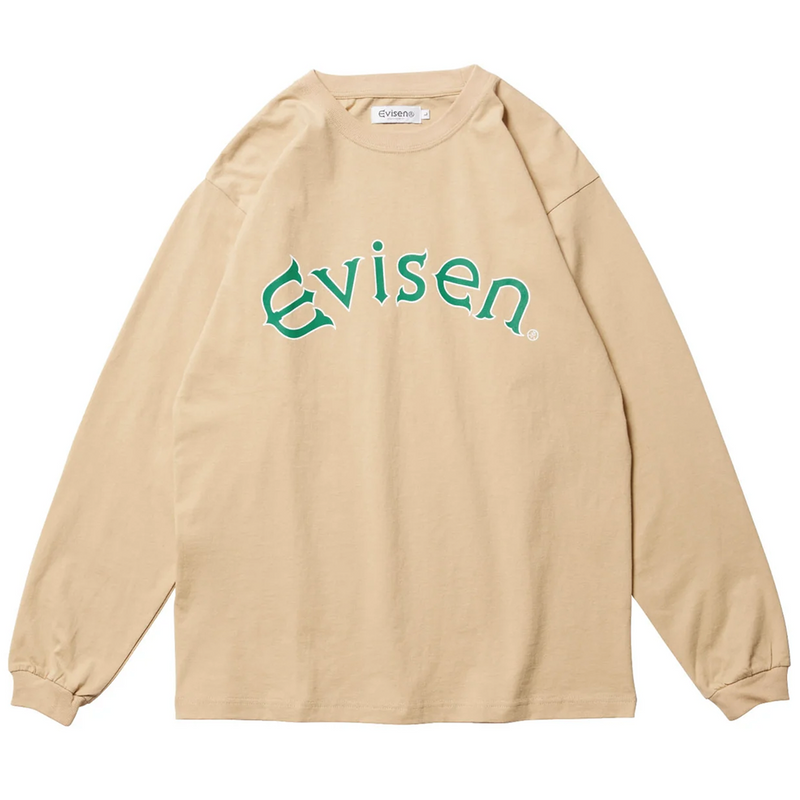 Evisen Skateboards Arch Logo Longsleeve Tee Sand front