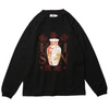 Evisen Skateboards Arch Logo Longsleeve Tee Black front