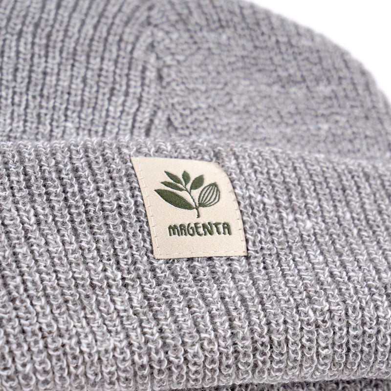 Magenta Fam Beanie Heather Grey detail