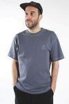 Theories THEORAMID STITCH HEAVYWEIGHT SHIRT DARK SLATE on model