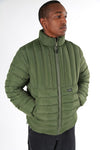 Theories LUDLOW LIGHTWEIGHT PUFFER SAGE model zipped studio side