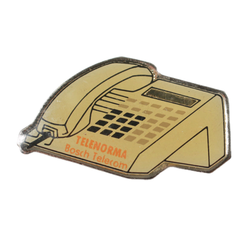 Vintage 80's Telephone Enamel Pin front
