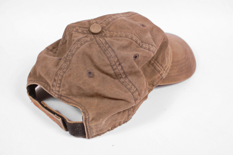 Vintage Carhartte Brown Velcro Hat back